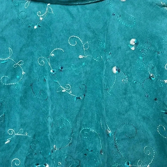 Studio Works Women button down soft top 2X Polyester embroidered business casual - Picture 8 of 8